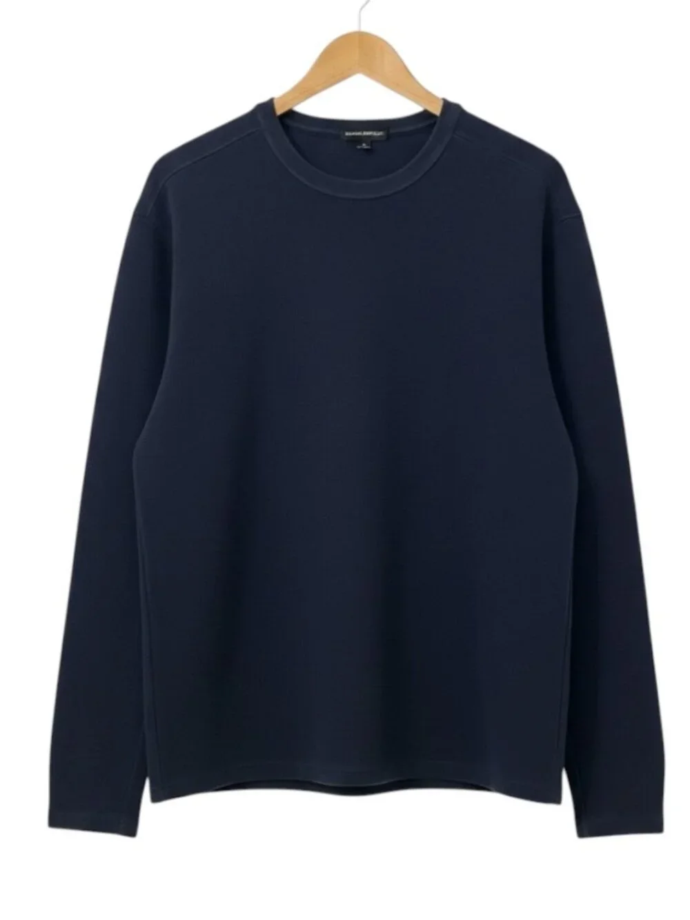 Banana Republic Mens XL Navy Waffle Knit Thermal Shirt Long Sleeve Crew Neck